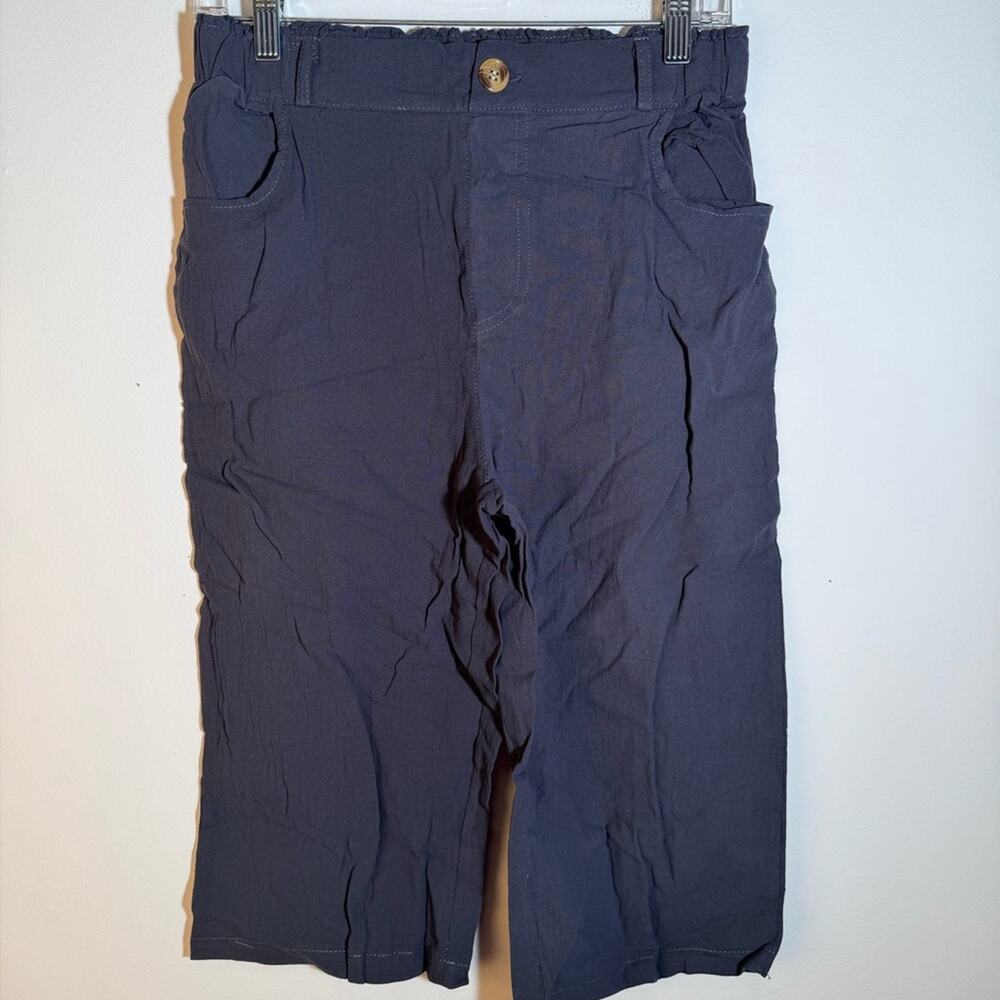 Navy Blue Cropped Pants